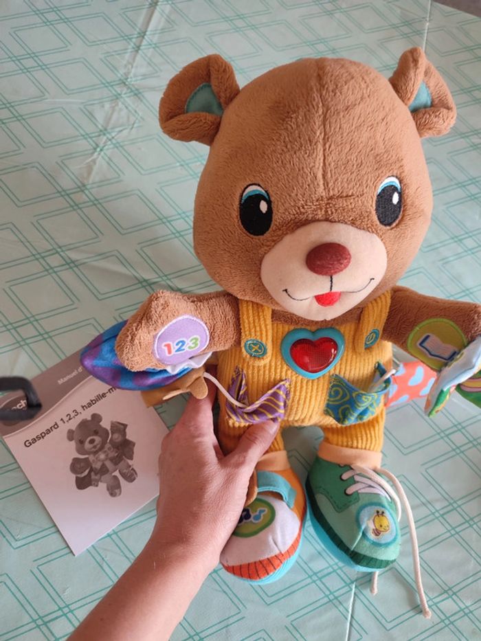 Peluche VTech Gaspard 1,2,3 habille-moi - photo numéro 2