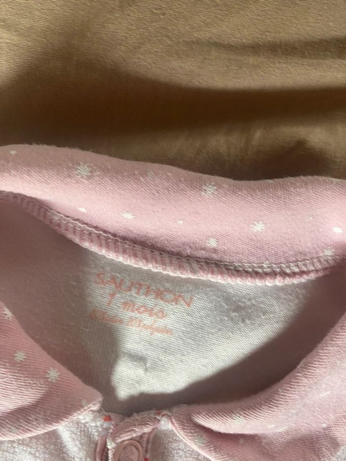 Pyjama Sauthon 1 mois rose - photo numéro 3