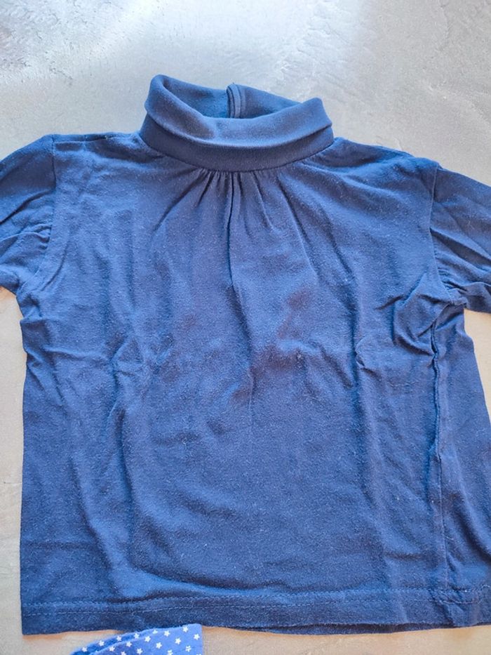 Lot de 2 sous pull bleu fille 36 mois - photo numéro 4