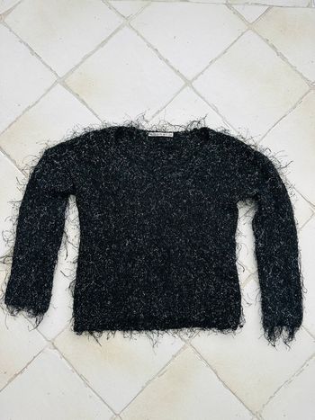 Pull noir et argenté