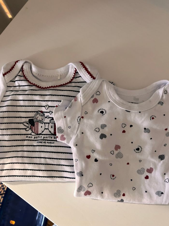 Lot bodies manches courtes Terres de Marins