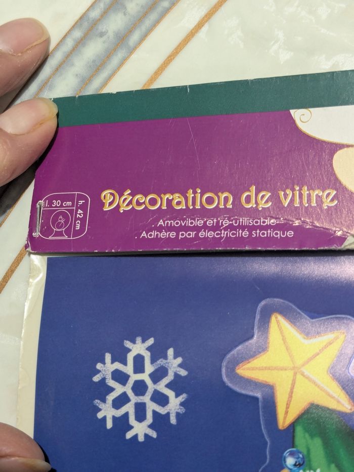 Magnifique décoration de Noël réutilisable, adhérent par électricité statique. - photo numéro 10