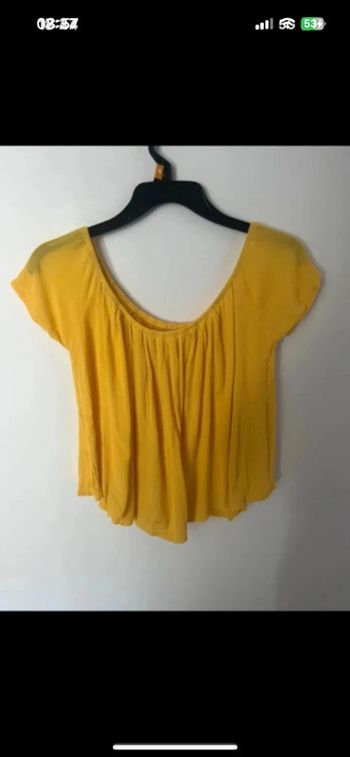Haut jaune Vintage Dressing - Taille unique en viscose, fluide