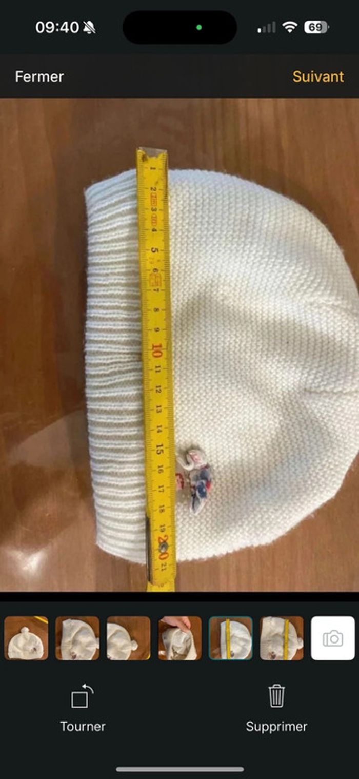 Bonnet écru bébé avec pompon – Sergent-Major - photo numéro 6