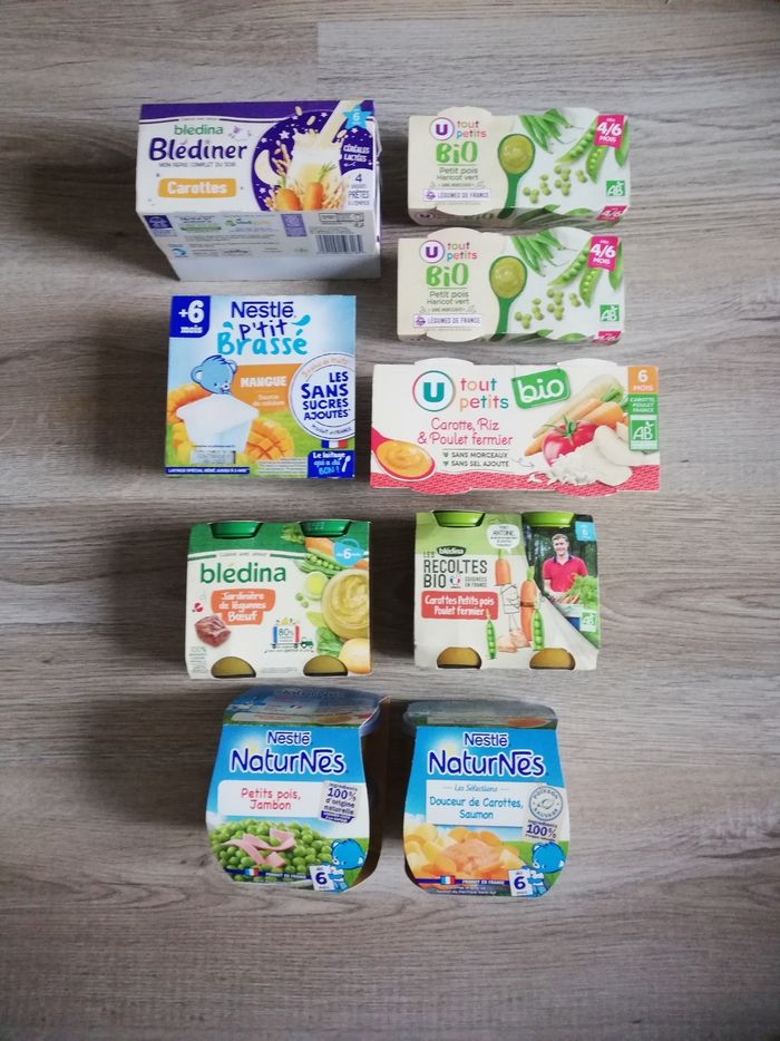 Repas bébé 4 /6 mois