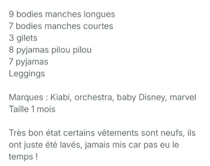 Lot vêtements 1 mois - photo numéro 2