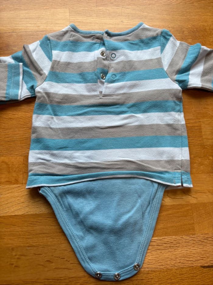 Body t-shirt ML Obaibi 3 mois garçon - photo numéro 2