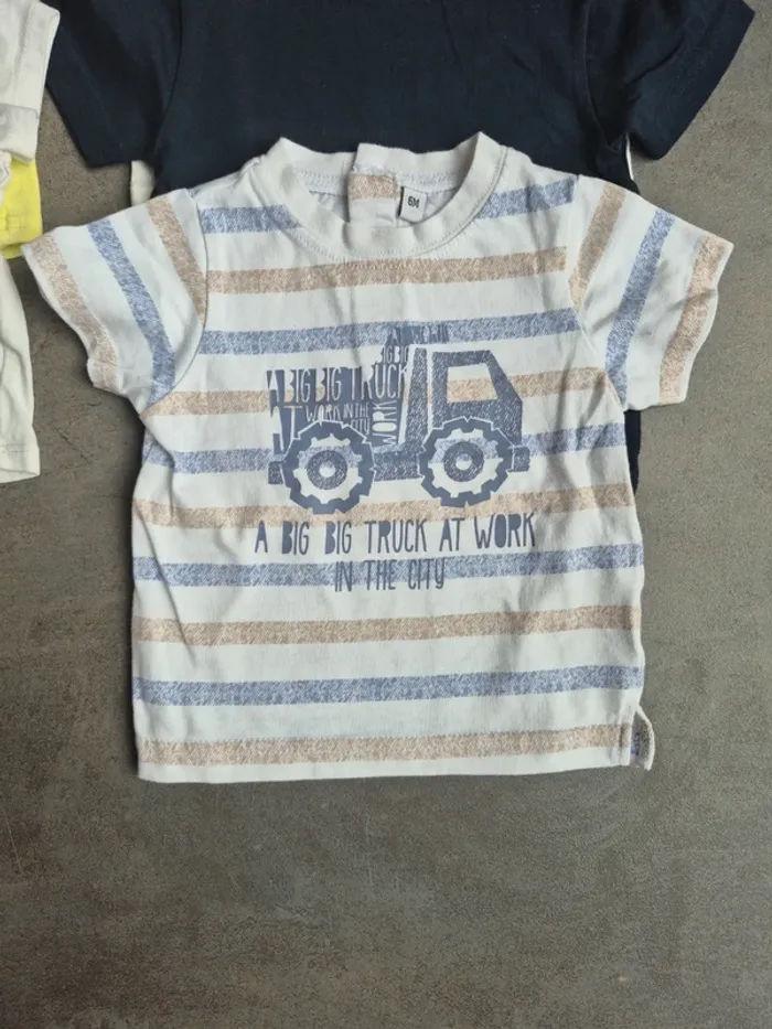 Lot tee-shirts 6 mois bébé garçon - photo numéro 4