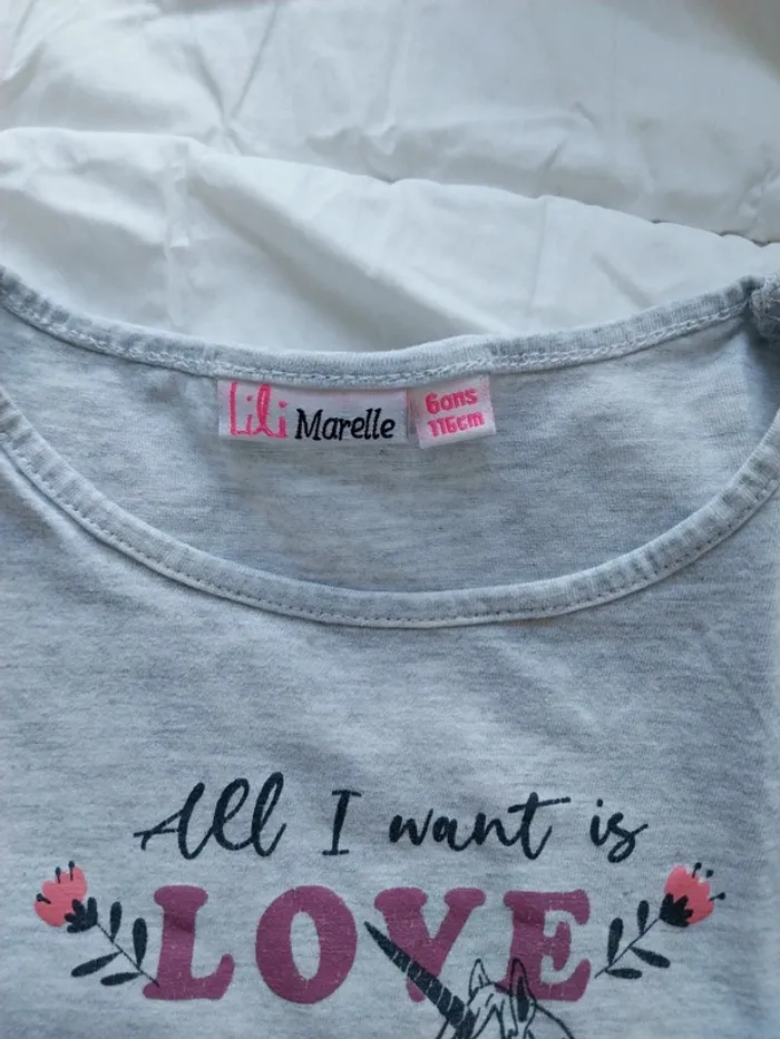 Tee-shirt manche courte fille 6 ans - photo numéro 3