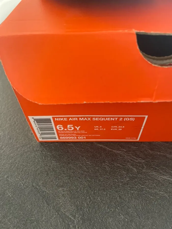 Nike air baskets air Max basket chaussures fille femme 39 - photo numéro 2