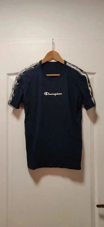 T-shirt mc marine surpiqûres épaules Champion S