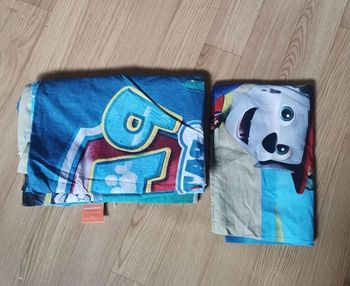 Housse de couette et coussin pat patrouille