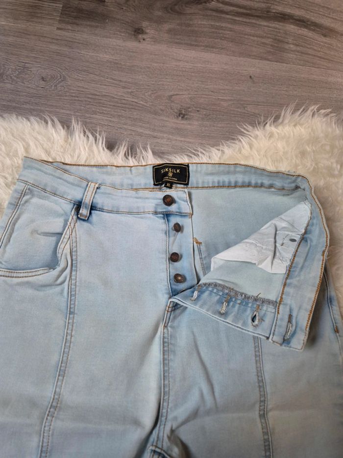 Jeans skinny brodé pour homme T. XL Siksilk - photo numéro 4
