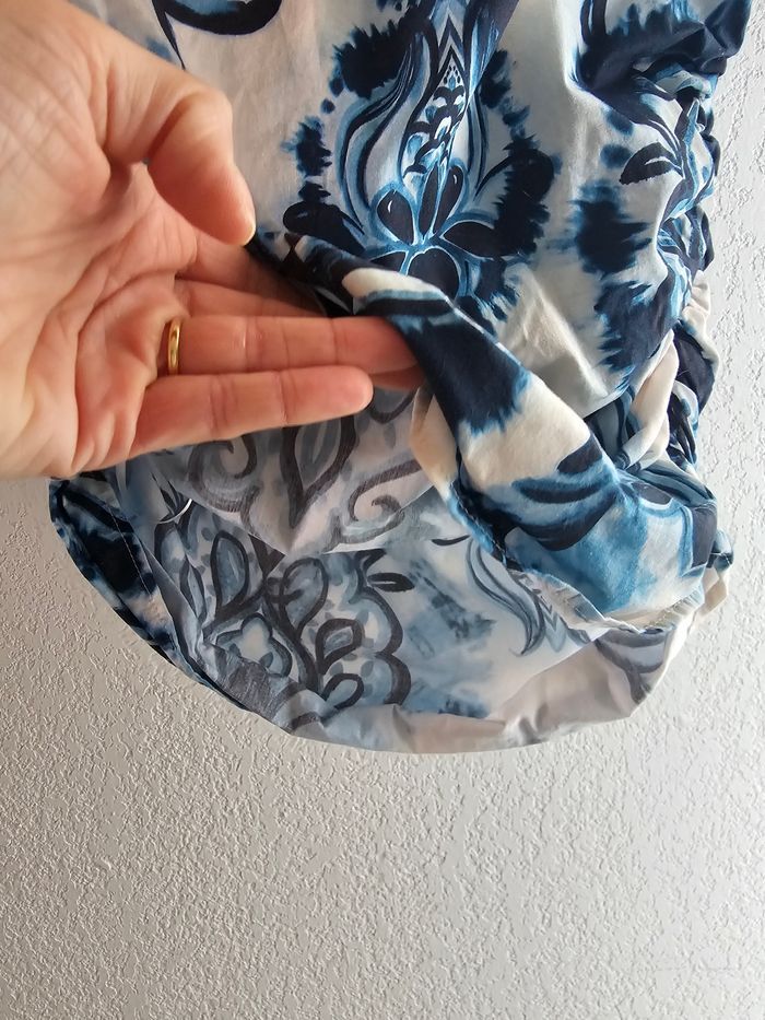 Top coloré froncé tons de bleu Zara taille xs - photo numéro 5