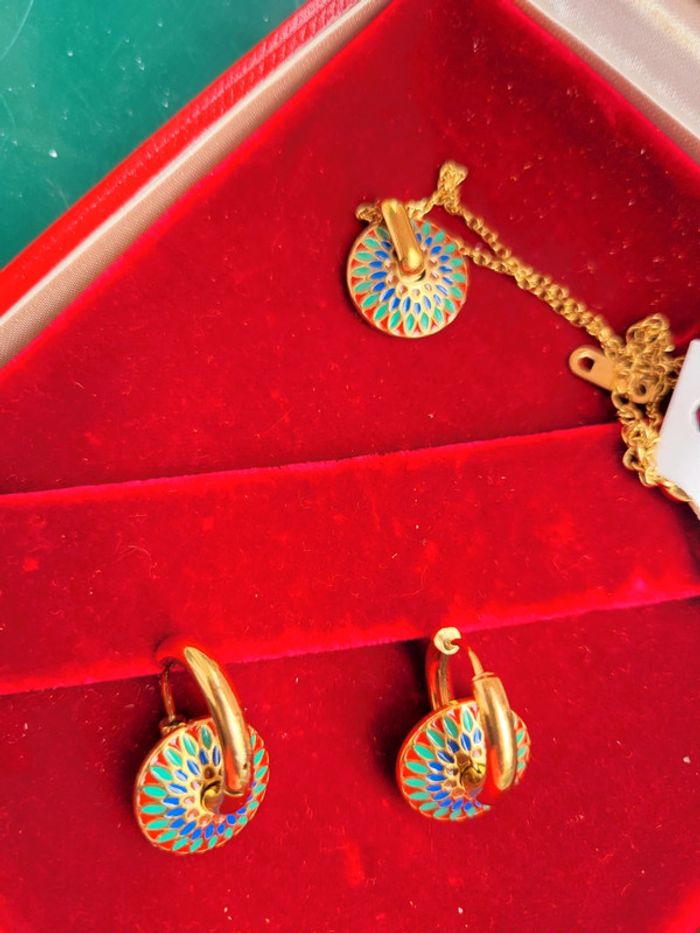 Parure acier inoxydable et émaux - photo numéro 7