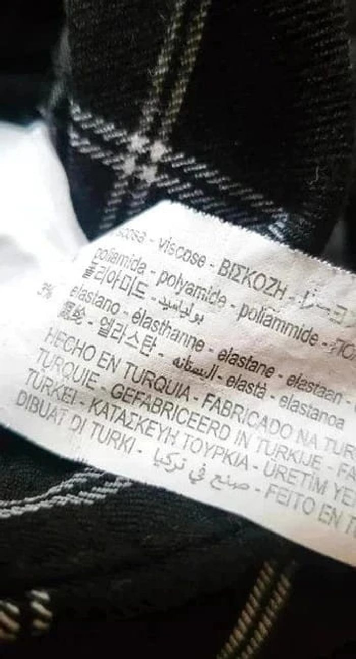 Pantalon slim à carreaux Taille S Zara - photo numéro 7