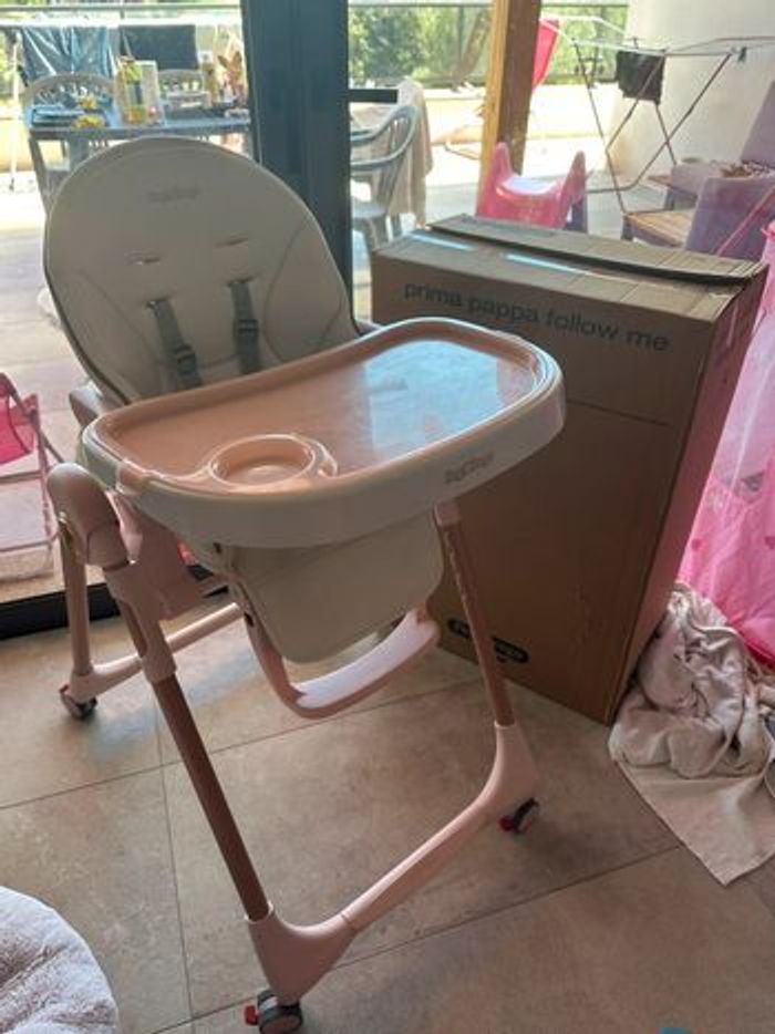 Chaise haute prima pappa rose