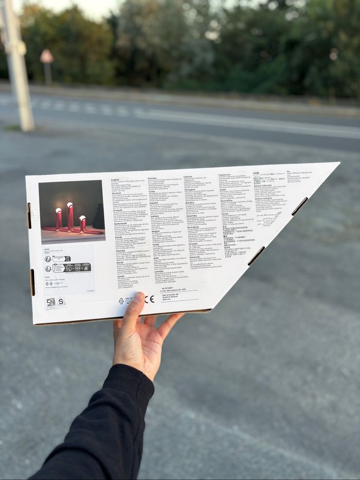 Candélabre LED IKEA x Gustaf Westman STRÅLA rouge design déco - photo numéro 2