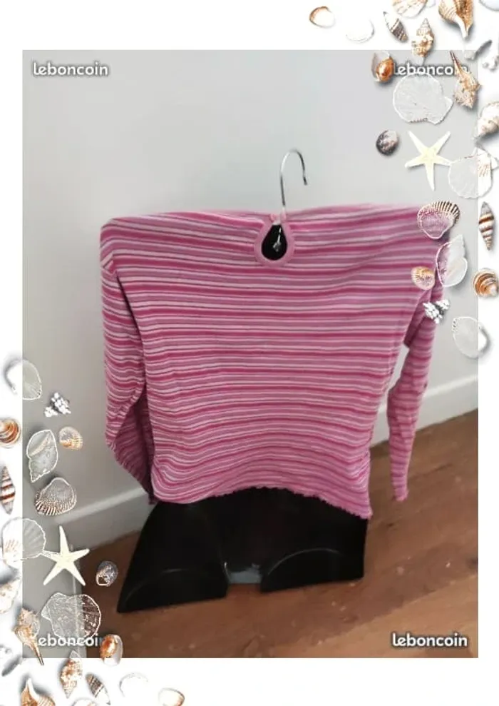 Pull manches longues 12 ans rayé rose kiabi - photo numéro 2