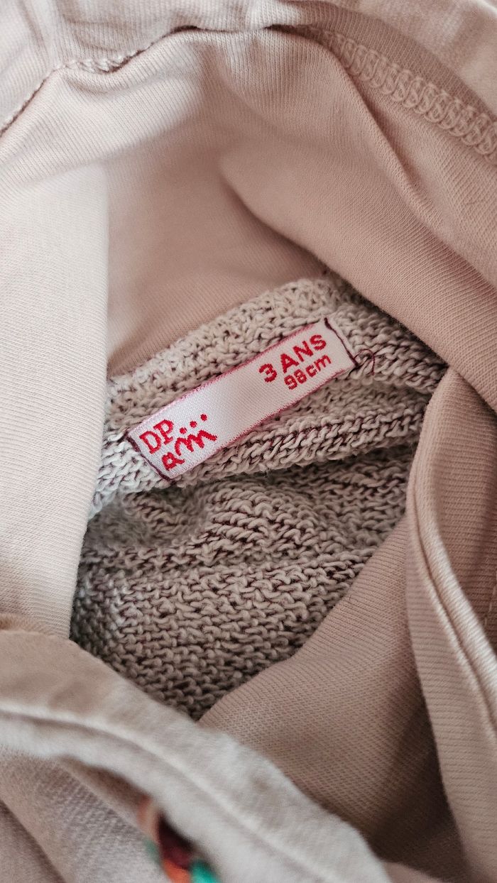 Robe Tunique col roulé Dpam 3 ans - photo numéro 3