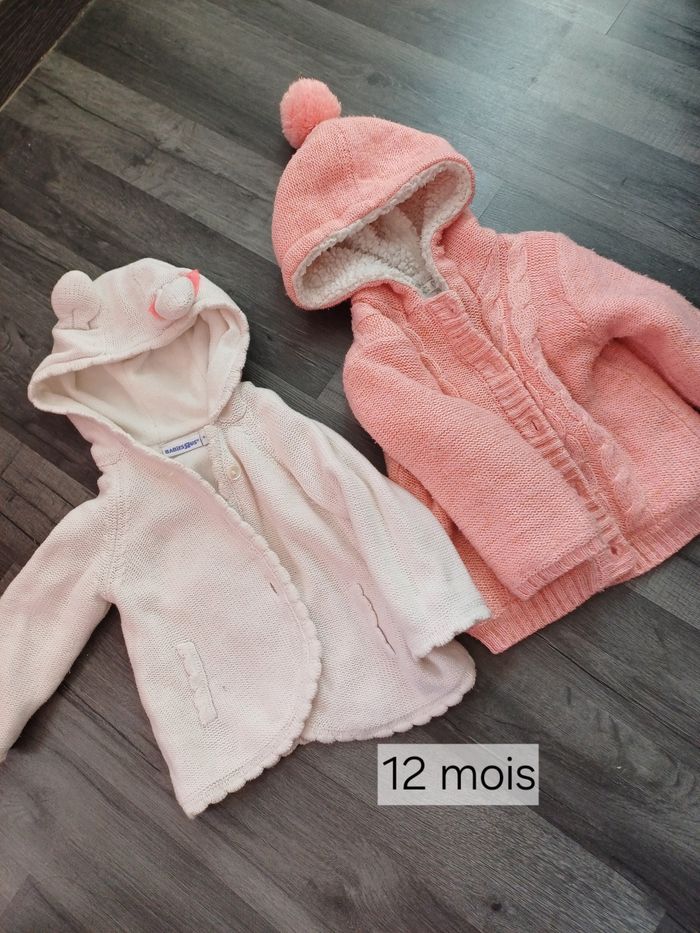 2 gilets polaires à capuche