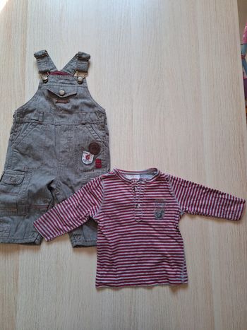 Ensemble salopette et polo