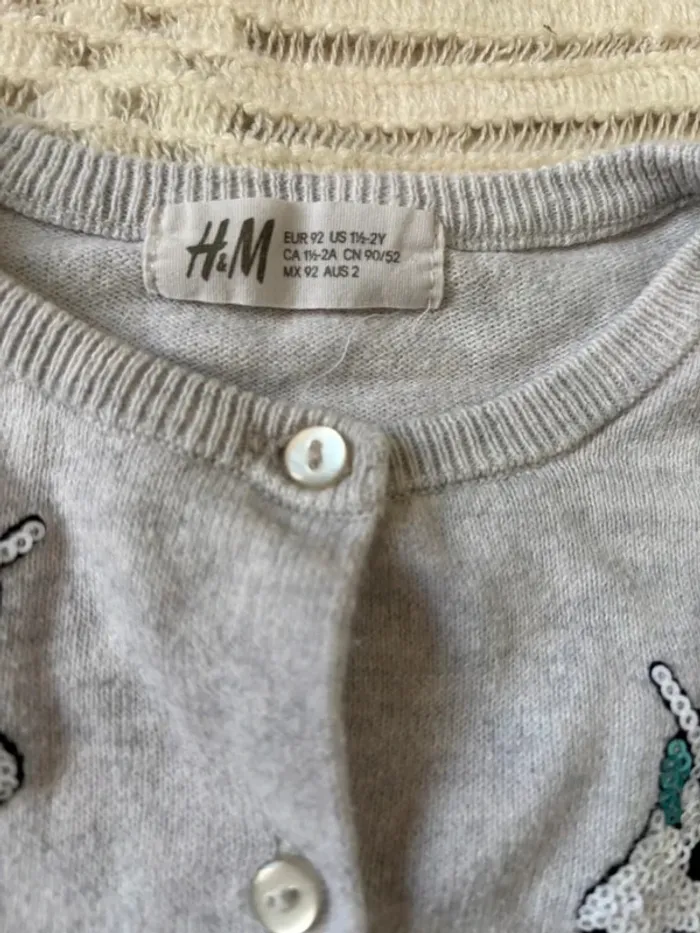 Gilet fille licorne 2 ans H&M - photo numéro 4