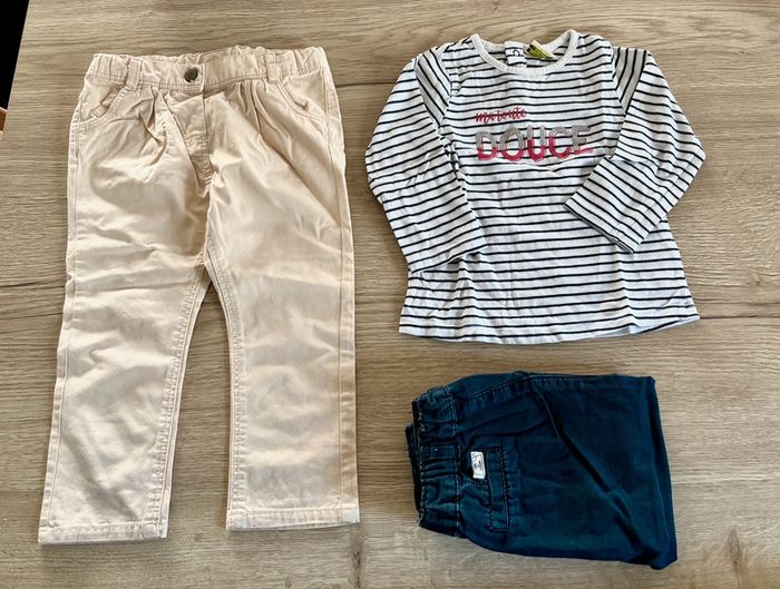 Ensemble marinière + 2 pantalons - Tape à l’œil - 18 mois