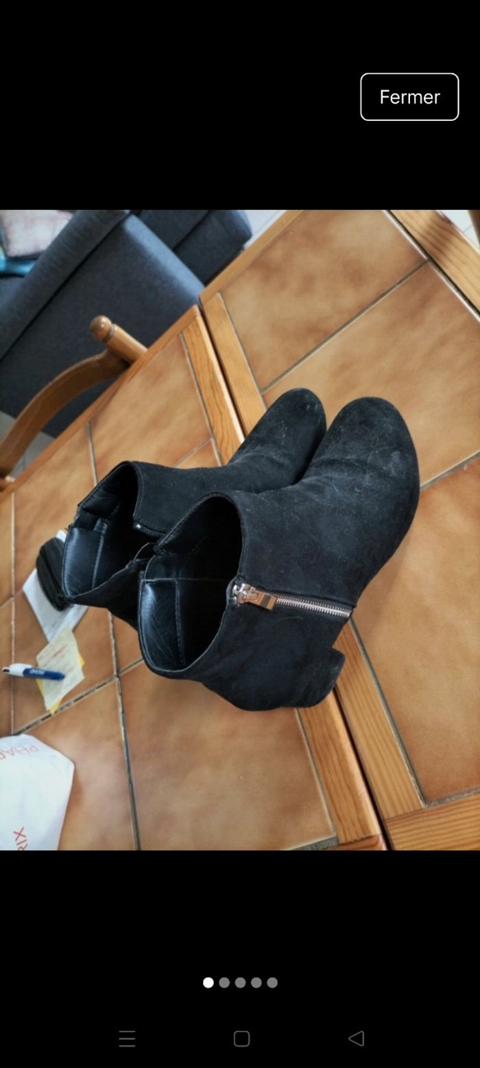 Bottines Gémo noires pointure 40
