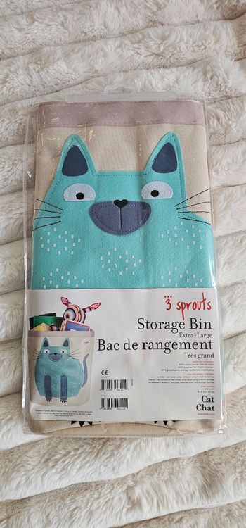 Magnifique grand  sac de rangement chat 🐱 3 sprouts Neuf