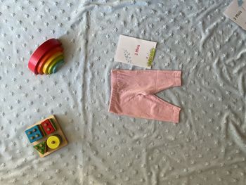 legging long rose taille élastique mots d'enfants 3 mois