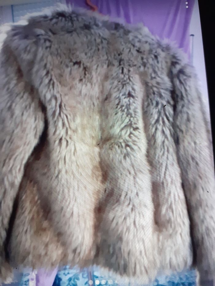 Veste chaude fausse fourure double 36 38 - photo numéro 2