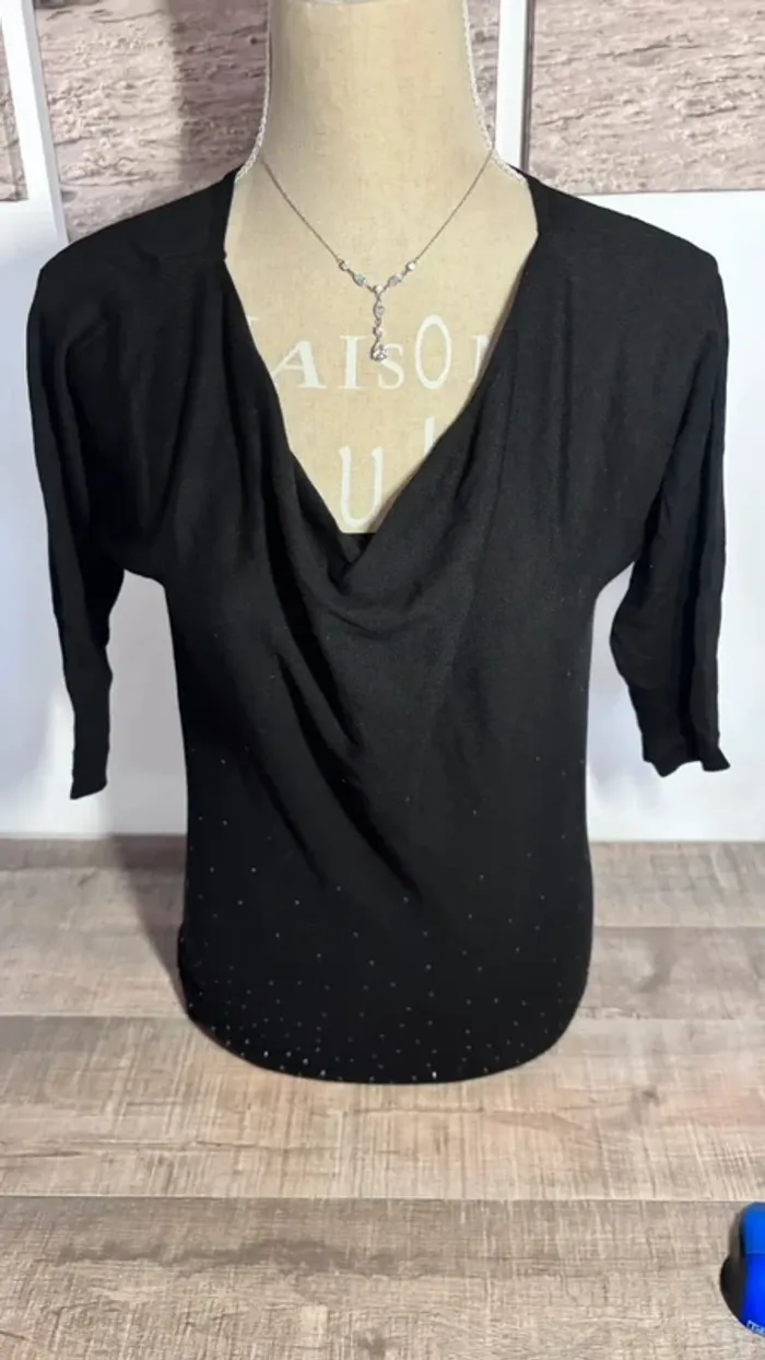 💕 blouse manche 3/4 taille 34 XS 36 s #123 #undeuxtrois #un1deux2trois3 - photo numéro 8