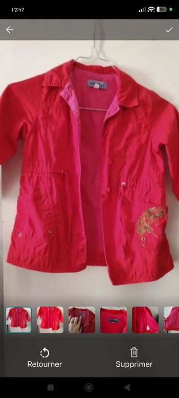 Veste légère taille 4 ans Kenzo Junior rouge