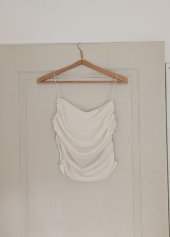🔹top drapé à bretelles fines h&m - m 