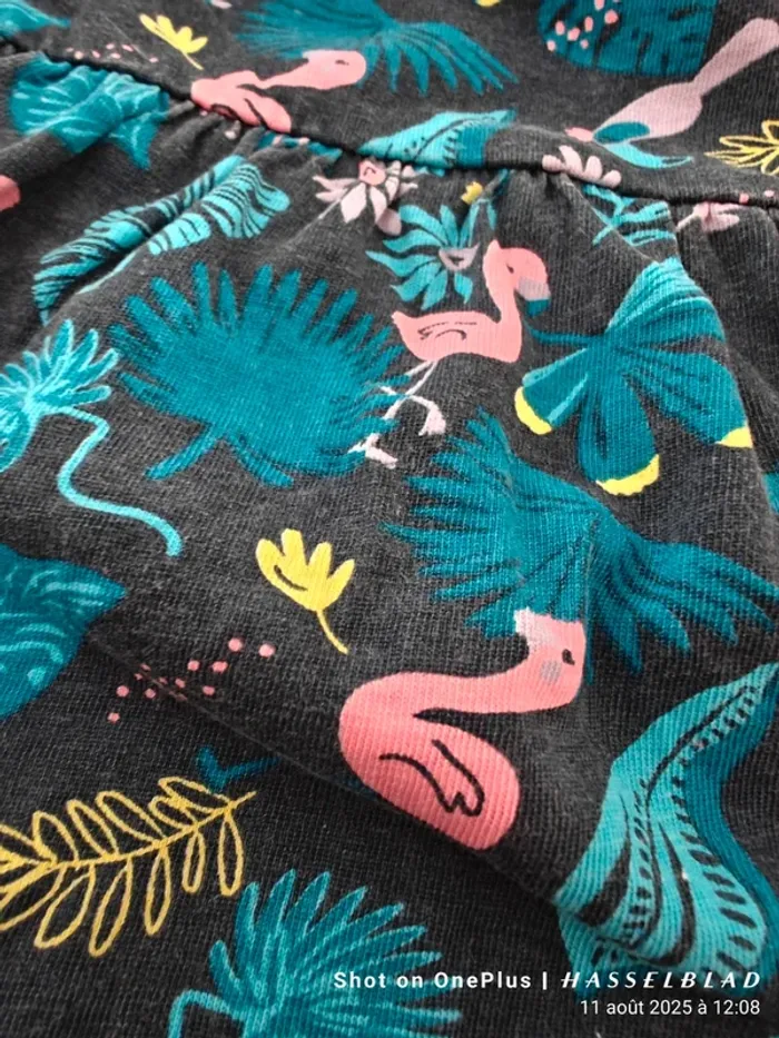Robe flamants roses turquoise - photo numéro 2