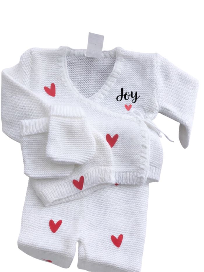 Tenue de naissance en maille