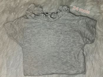 👶 Body gris avec col – Petit Bateau – 24 mois / 86 cm