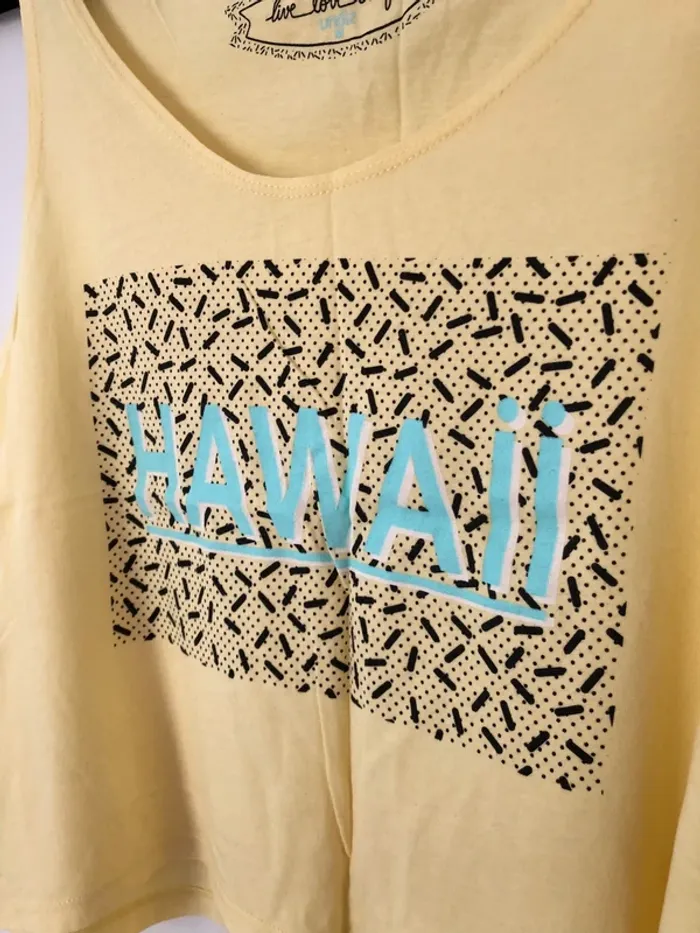 Débardeur court jaune Hawaï Undiz taille M - photo numéro 2