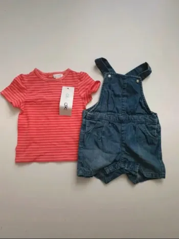 Ensemble salopette et t-shirt Obaibi