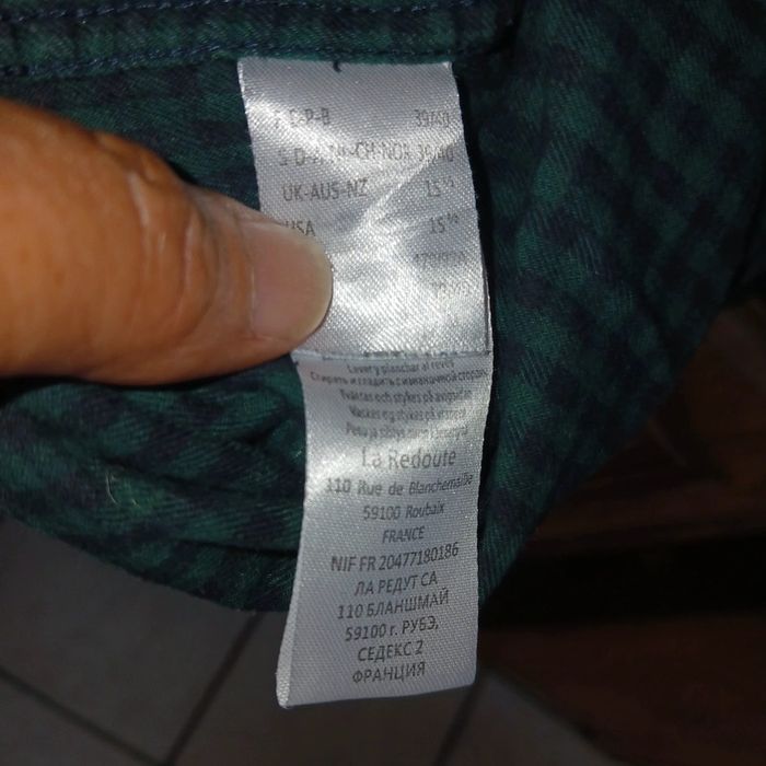 Chemise à carreaux taille m la redoute - photo numéro 5