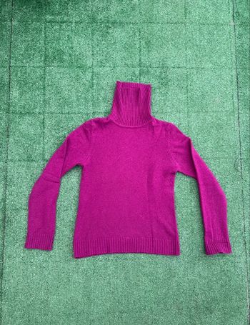 Pull Col roulé laine fuchsia La Redoute Création taille S femme