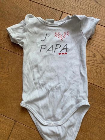 Body manche courte J’aime papa