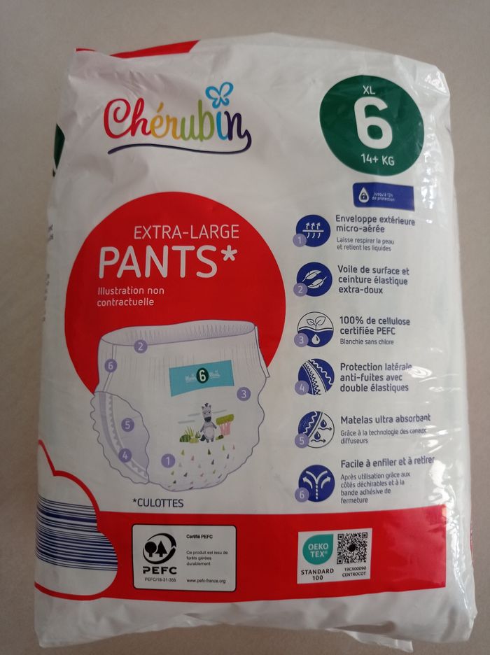 Couches-culottes (pants) Chérubin taille 6 (14 kg +) - photo numéro 2