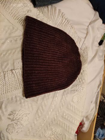 Bonnet velours garçon 12/14 ans