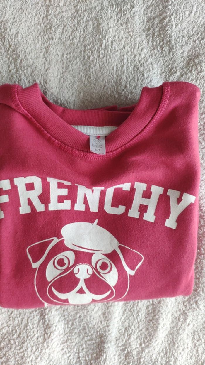 Pull rose tex 7 ans