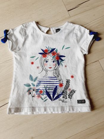 Vêtement bébé fille tee-shirt manches courtes Terre de marins 2 ans 24 mois