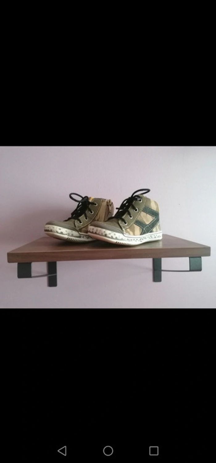 Basket garçon à lacets et à fermeture - Taille 22 - Tissaia