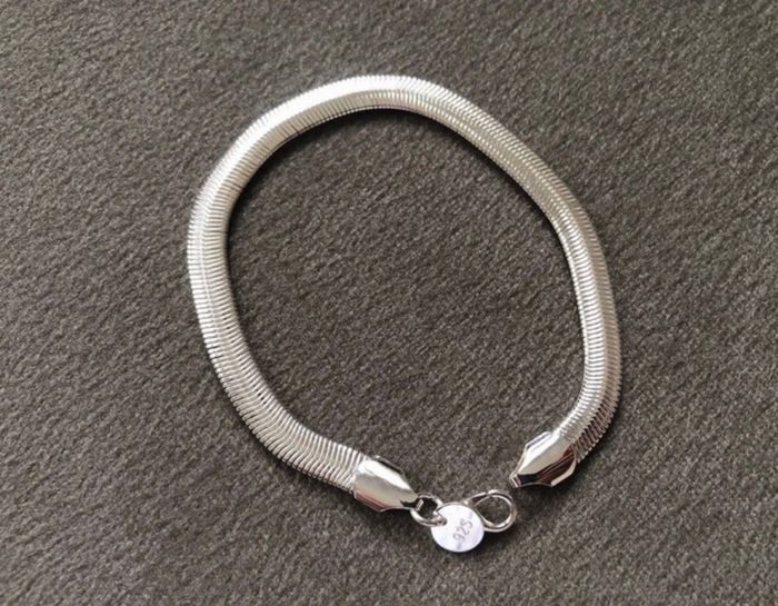 Bracelet serpent plaqué argent 925 - photo numéro 2