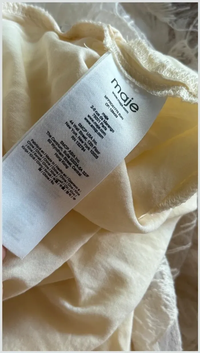 Robe longue Maje en dentelle blanche 36 comme neuve - photo numéro 6